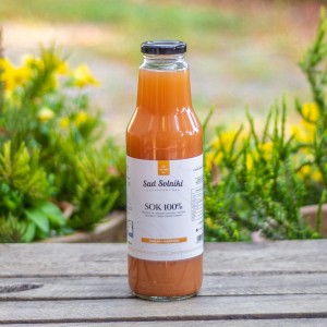 Sad Solniki 100%  sok tłoczony jabłko + marchew NFC 750 ml