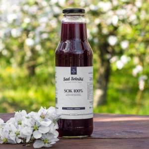 Sad Solniki 100%  naturalny sok tłoczony jabłko + aronia NFC 750 ml